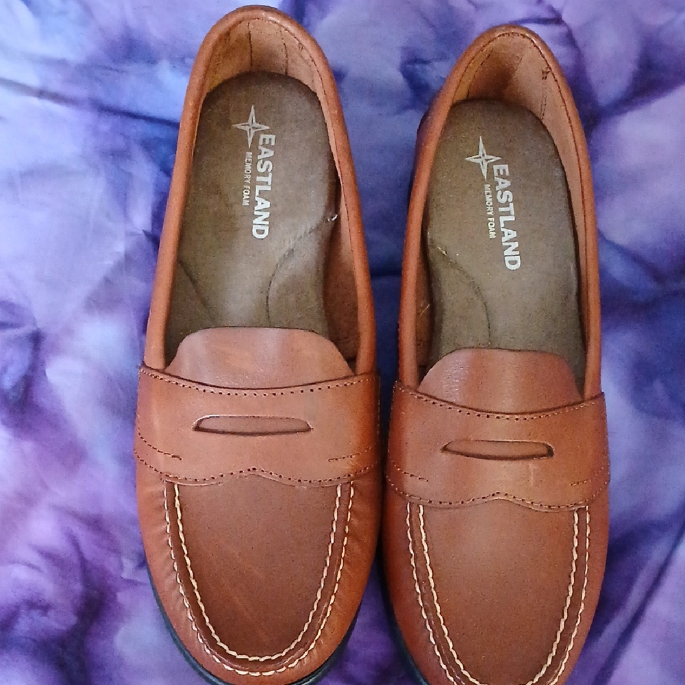 Eastland Chestnut Leather Slip-Ons